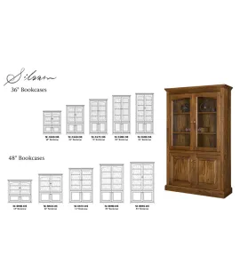 Siloam Bookcase with Top &amp; Bottom Doors