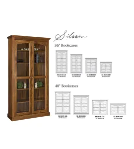 Siloam Bookcase with Full Length Glass Doors