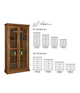 Siloam Bookcase with Full Length Glass Doors