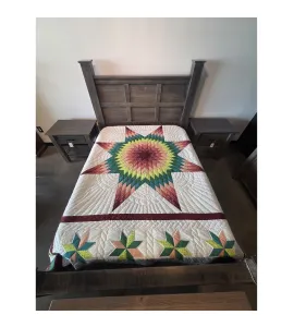 Amish Iconic Handmade Traditional Style Decor Lone Star - King Size 104X114 in Star of Bethlehem Bedding - QUICK SHIP