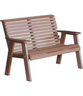 4' Plain Poly Vinyl Bench