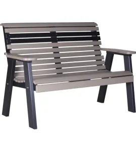 4' Plain Poly Vinyl Bench