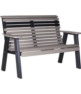 4' Plain Poly Vinyl Bench