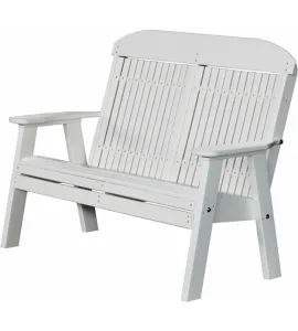 4' Classic Highback Poly Vinyl Bench