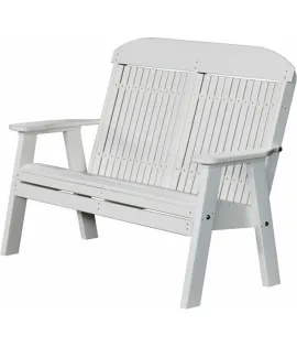 4' Classic Highback Poly Vinyl Bench