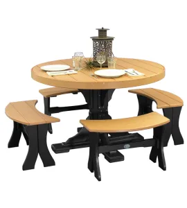 Poly Vinyl 4' Round Table Set 2