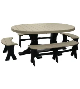 Poly Vinyl 4'x6' Oval Table Set 3