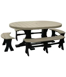 Poly Vinyl 4'x6' Oval Table Set 3