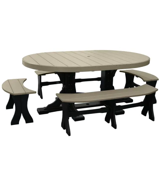 Poly Vinyl 4'x6' Oval Table Set 3