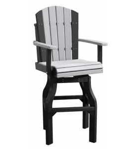 Poly Vinyl Adirondack Swivel Bar Stool