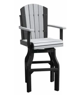 Poly Vinyl Adirondack Swivel Bar Stool