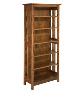 Mission Bookcase with 5 Adjustable Shelves