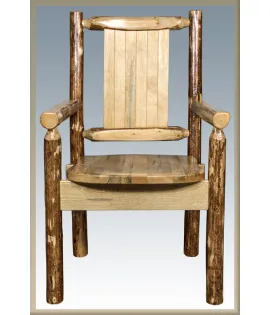 Glacier Country Captain's Chair with Laser Engraved Design