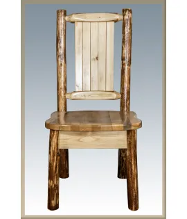 Glacier Country Collection Side Chair with Laser Engraved Design