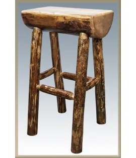 Glacier Country Half Log Bar Stool