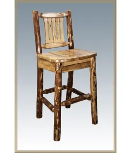 Glacier Country Bar Stool with Back