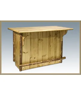 Glacier Country Homestead Bar with Foot Rail