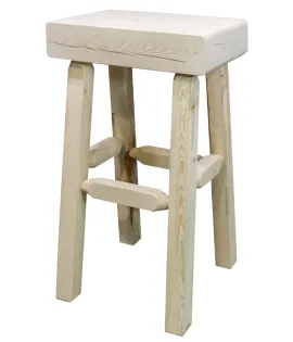 Homestead Half Log Bar Stool