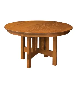 Round Modesto Trestle Dining Table