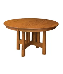 Round Modesto Trestle Dining Table