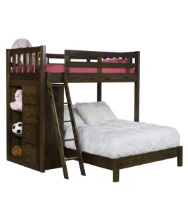 #1620 Sedona Loft Bed with Bookcase