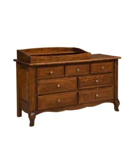 French Country 7 Drawer Dresser With Mirror