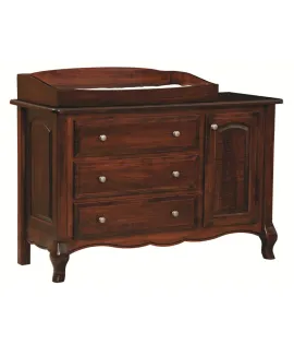 French Country 3 Drawer Dresser w/ Door