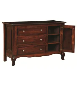 French Country 3 Drawer Dresser w/ Door