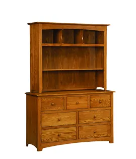 Monterey 7 Drawer Dresser with Hutch Top