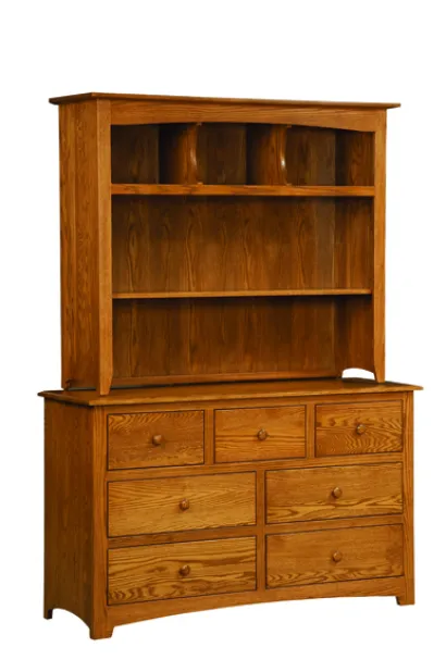 Monterey 7 Drawer Dresser with Hutch Top