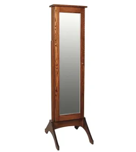 Plain Jewelry Mirror with Sliding Door
