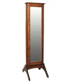 Plain Jewelry Mirror with Sliding Door