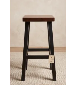 Barstool with Black Metal Base - QUICK SHIP - 30% Off or Best Offer