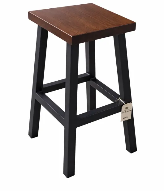 Barstool with Black Metal Base - QUICK SHIP - 30% Off or Best Offer