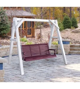 Poly Vinyl White A-Frame Swing Stand