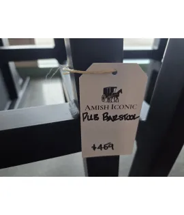 Barstool with Black Metal Base - QUICK SHIP