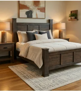 Queen Bed - Curly Maple, Antique Slate - QUICK SHIP - 30% Off or Best Offer