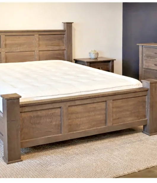 Queen Bed - Curly Maple, Antique Slate - QUICK SHIP - 30% Off or Best Offer