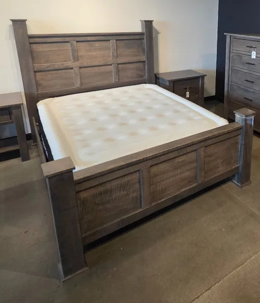 Queen Bed - Curly Maple, Antique Slate - QUICK SHIP - 30% Off or Best Offer