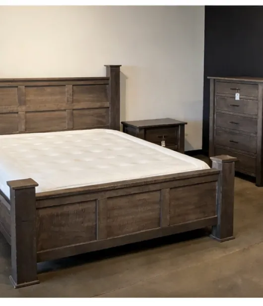 Queen Bed - Curly Maple, Antique Slate - QUICK SHIP - 30% Off or Best Offer