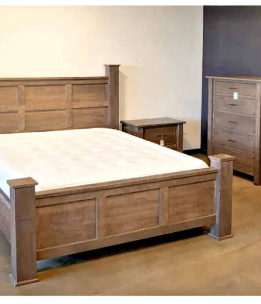 Queen Bed - Curly Maple, Antique Slate - QUICK SHIP - 30% Off or Best Offer