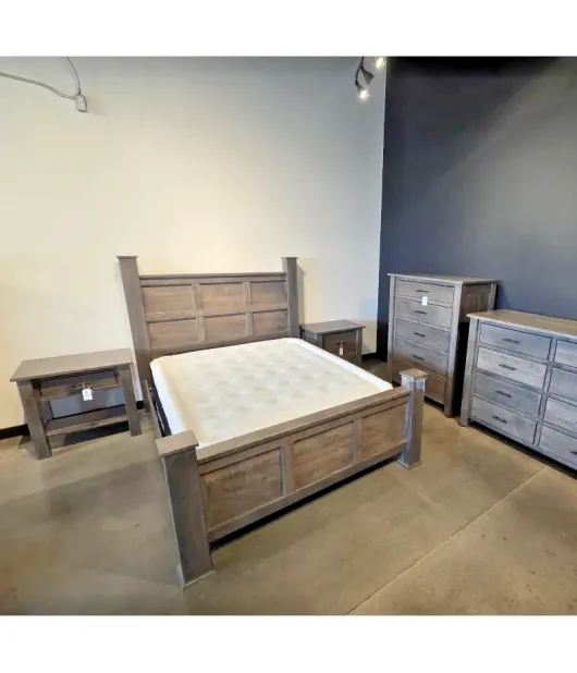 Queen Bed - Curly Maple, Antique Slate - QUICK SHIP - 30% Off or Best Offer
