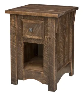 Rough Cut Maplewood 1 Drawer Nightstand