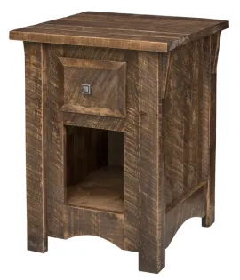 Rough Cut Maplewood 1 Drawer Nightstand