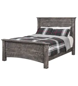 Rough Cut Maplewood Flat Panel Bed