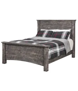 Rough Cut Maplewood Flat Panel Bed