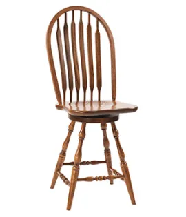 Bent Paddle Swivel Bar Stool