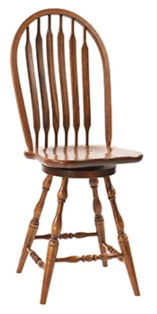 Bent Paddle Swivel Bar Stool