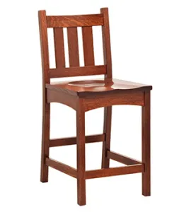Vintage Mission Stationary Bar Stool