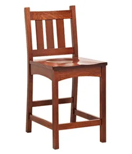 Vintage Mission Stationary Bar Stool